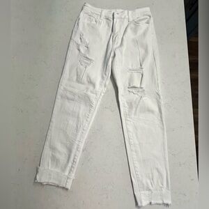White Distressed Stretchy Women’s Jeans 10